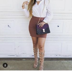 Heels, skirt and shoes